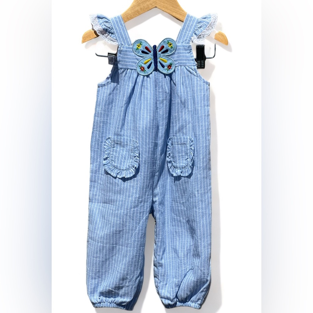 Good Lad  Butterfly 🦋 Embroidered Romper NWT